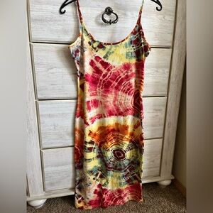 Vibrant Tie-Dye Midi Dress!
